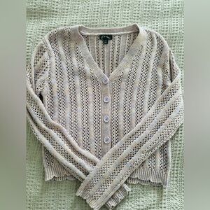 Art Class™ Light Purple Pointelle Cardigan